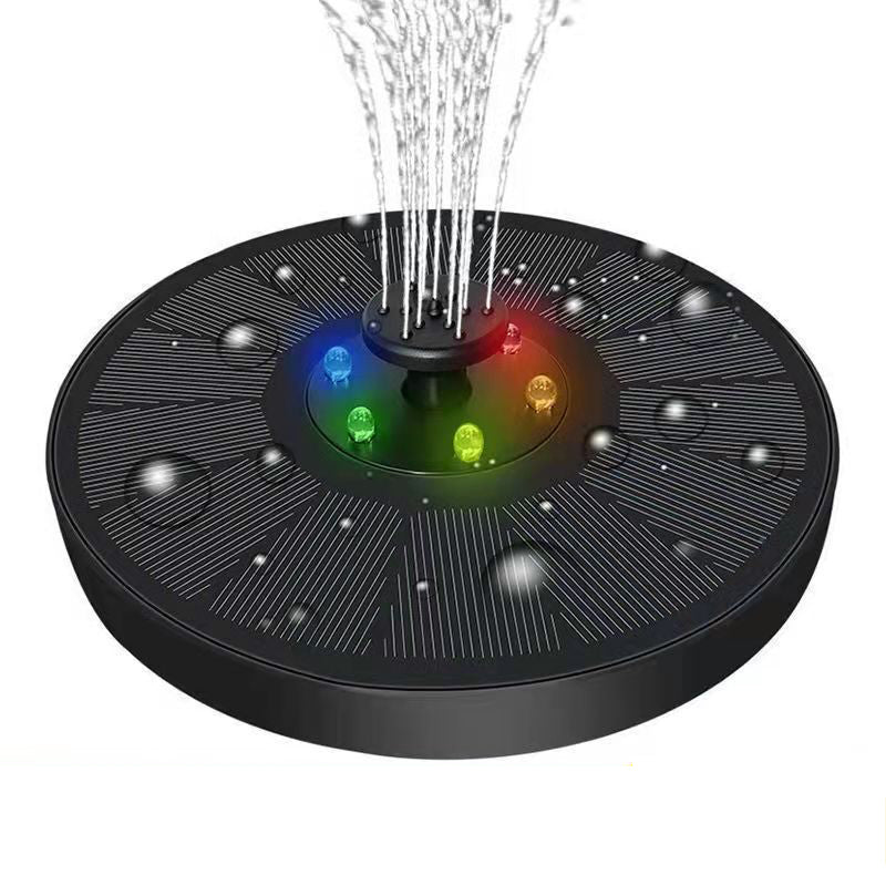 New Fountain With Colorful Lights LED With Lights Color Solar Fountain Colorful Change Automatic Power Storage Fountain