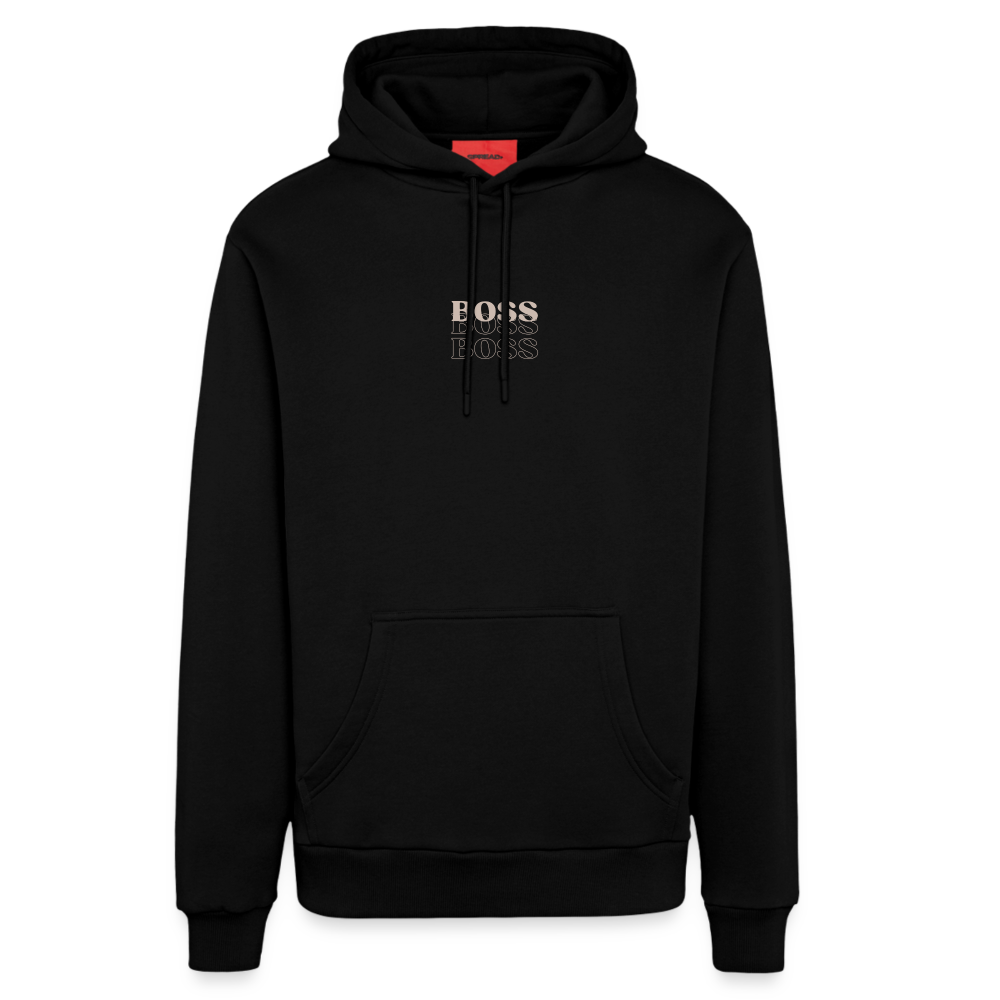 Organic Relaxed Hoodie Made in EU - SOLID BLACK