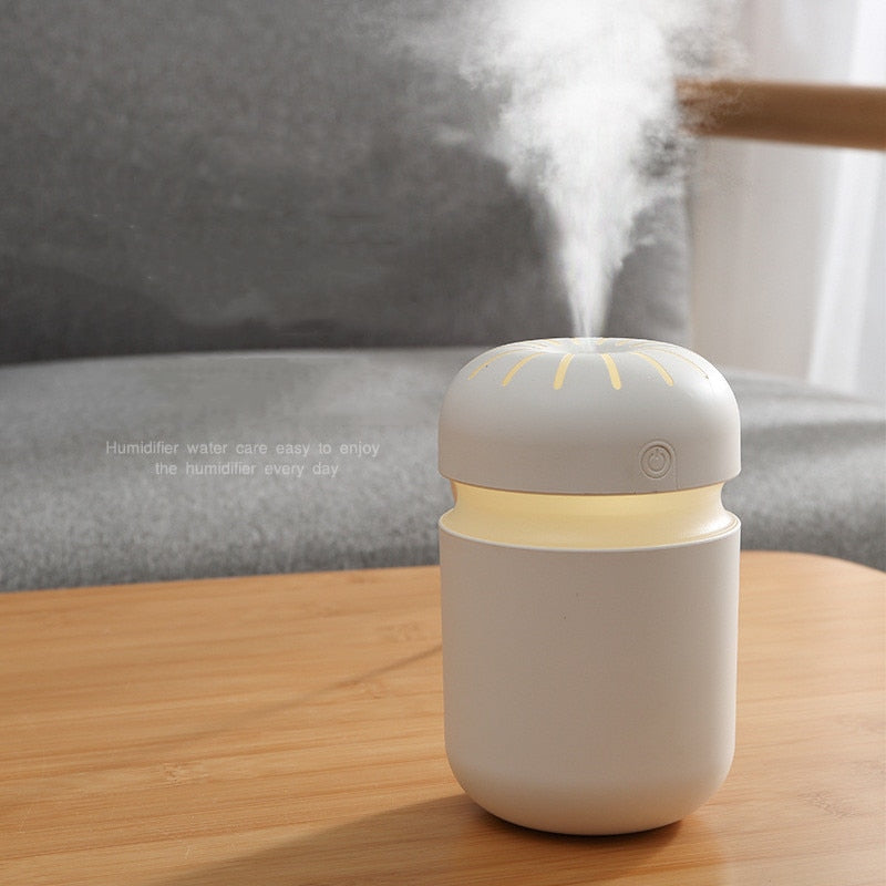 Ultrasonic Air Humidifier Aroma Essential Oil Diffuser 300ml USB Cool Mist Maker Aromatherapy with Colorful Lamp