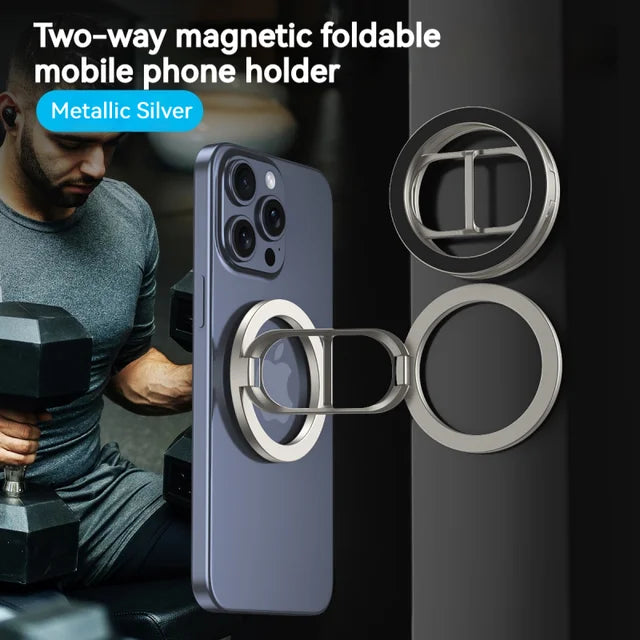 Magnetic Car Phone Holder Folding Mini Stand For Magsafe iPhone Magnet GPS Car Mount for iPhone 15 14 13 Mobile Phone Bracket